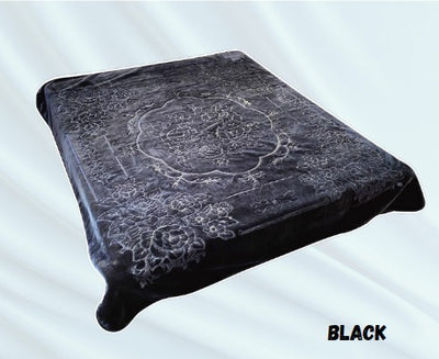 King - Poptex 1ply 4.5kg Blanket Black Solid - Unidos Textile