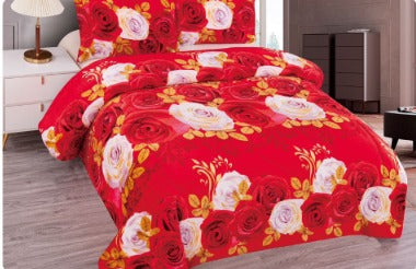 Floral Soft Plush 3pc Borrego Sherpa Blanket Case Mix 6 Pack.