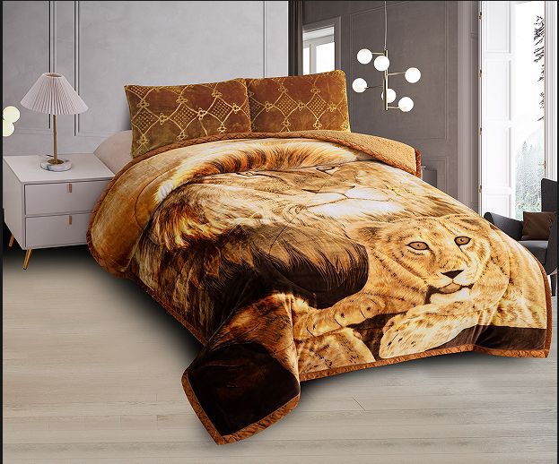 El hispano Cal king Embossed 3pc Sherpa Set