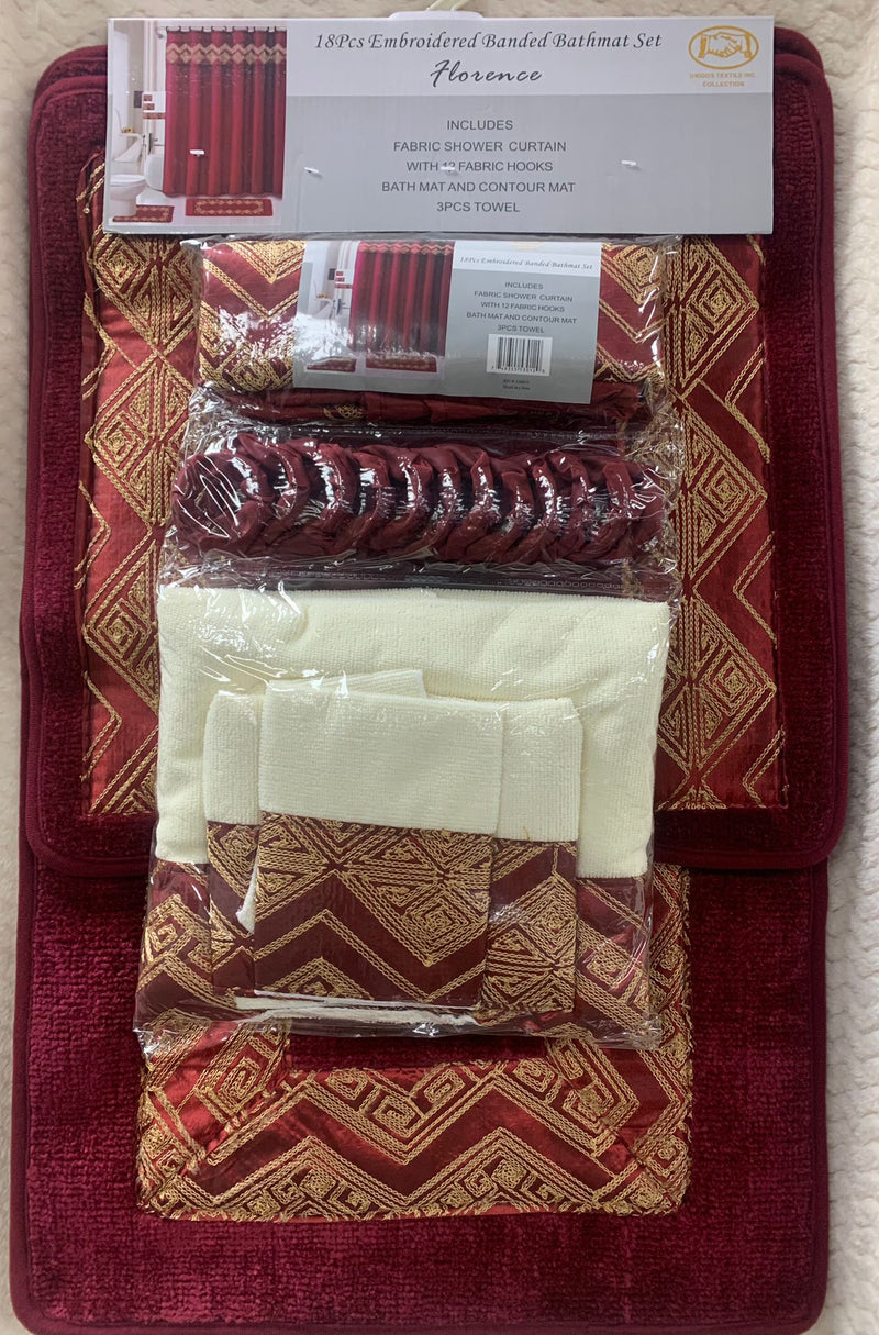 Jerusalem™ Embroidery Bathroom 18pc Set Case Mix