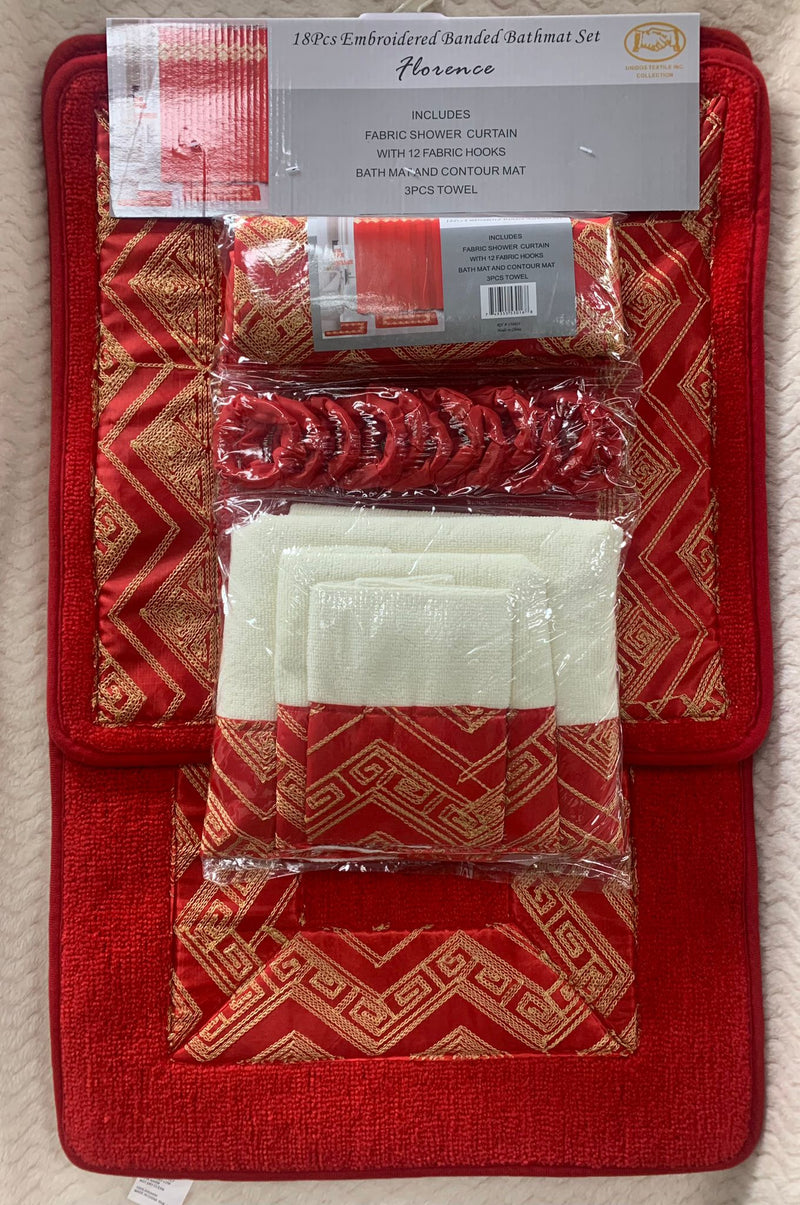 Jerusalem™ Embroidery Bathroom 18pc Set Case Mix