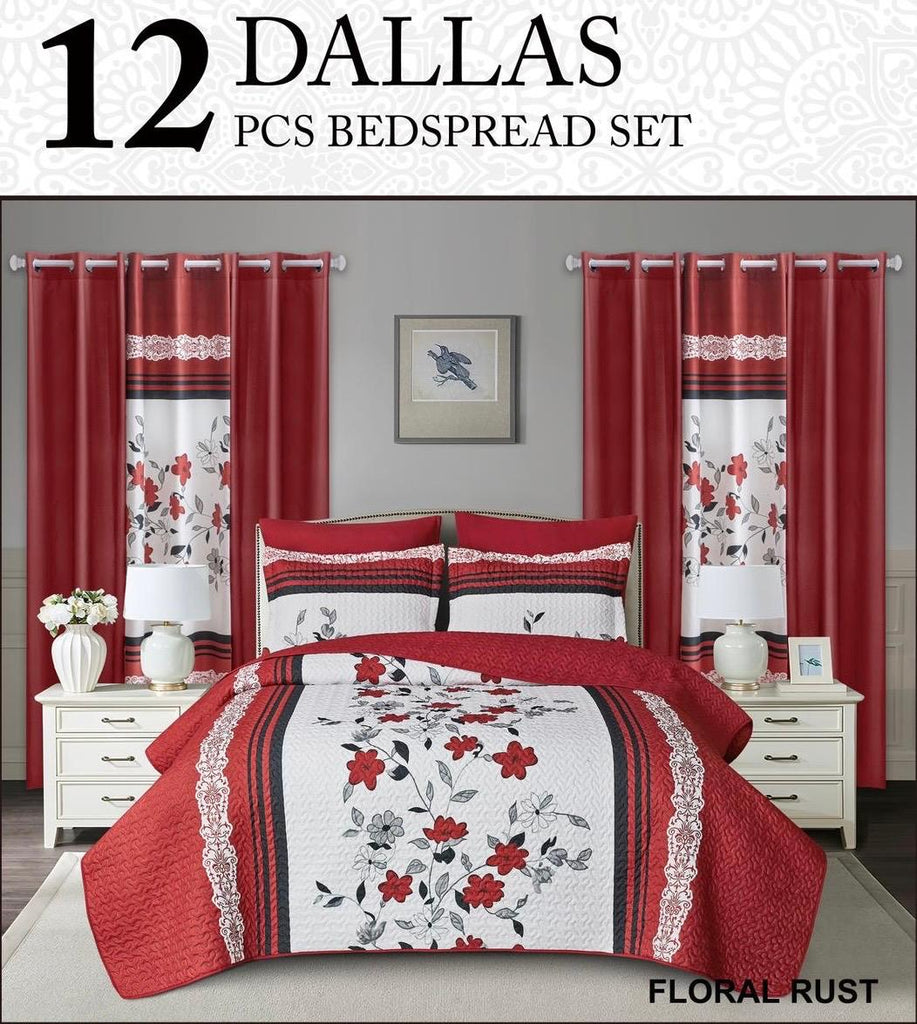 king Dallas Bedspread Set 12Piece, image size:917x1024