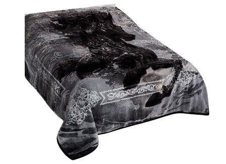 Poptex® Black Horse Blanket 1-Ply King Size