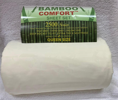 Bamboo Sheet Sets King/Queen.  Case Mix 12 Pack