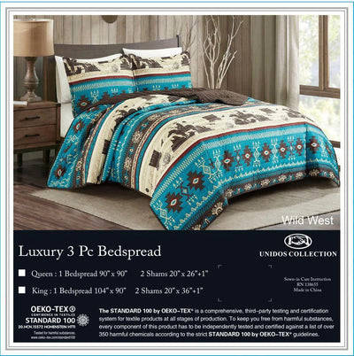 Unidos Collection™ Wild West Quilt 3pc Set Case