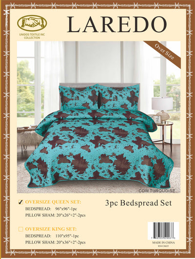 Laredo Bedspread Quilt 3pc. Set Oversize Case Mix (Group 2)