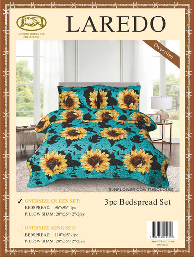 Laredo Bedspread Quilt 3pc. Set Oversize Case Mix (Group 2)