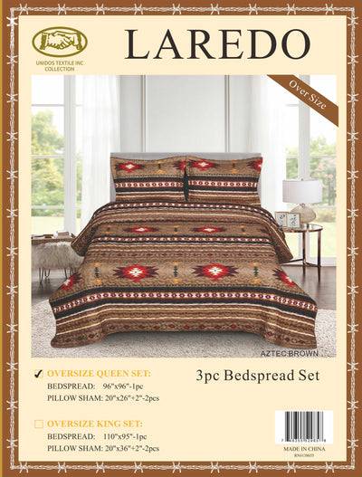 Laredo Bedspread Quilt 3pc. Set Oversize Case Mix (Group 1)