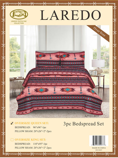 Laredo Bedspread Quilt 3pc. Set Oversize Case Mix (Group 1)