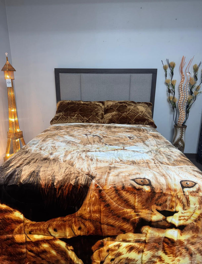 El Hispano Embossed 3pc Sherpa Set (King Size)