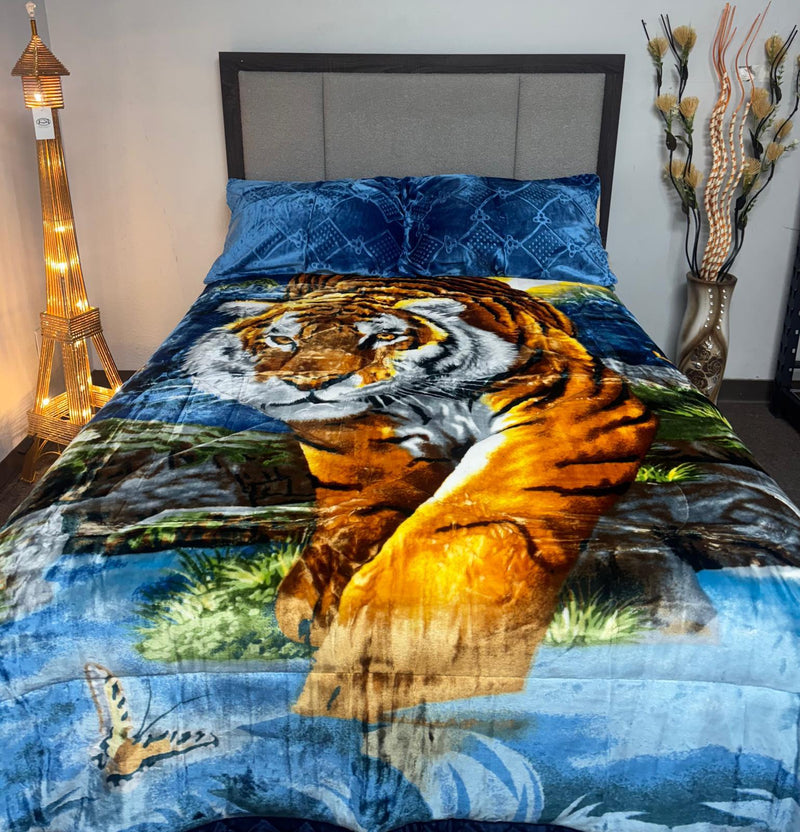 El Hispano Embossed 3pc Sherpa Set (King Size)