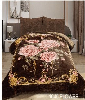 El Hispano Flower Embossed 3pc Sherpa Set