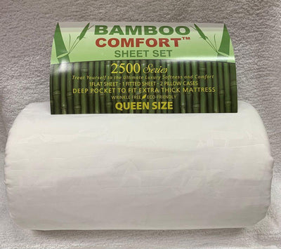 Bamboo Sheet Sets King/Queen.  Case Mix 12 Pack
