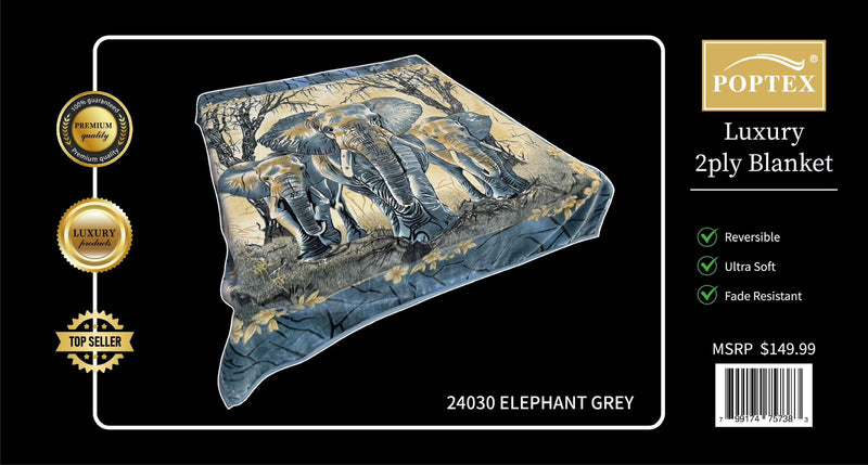 Poptex® Animal Blanket 2-Ply King Size