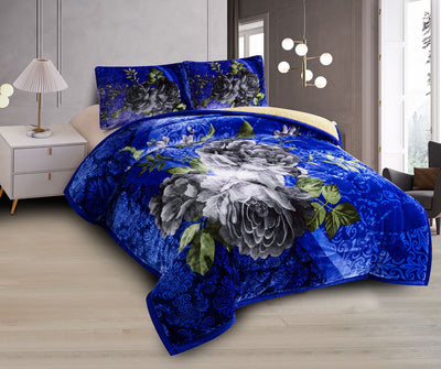 El hispano Cal king Embossed 3pc Sherpa Set