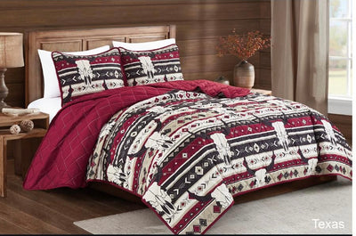 Southwest / Western 3pc Quilt Bedding Set King - Queen - Unidos Textile